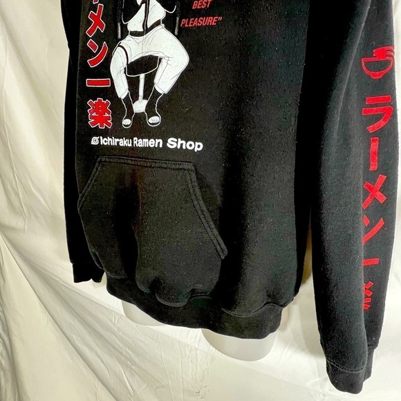 Naruto Shippuden Pullover Men’s Hoodie Black with Anime Graphics Size M - Picture 4 of 7